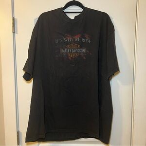 Vintage Harley Davidson Its Why We Ride Y2K Valparaiso Indiana Black T Shirt 3XL